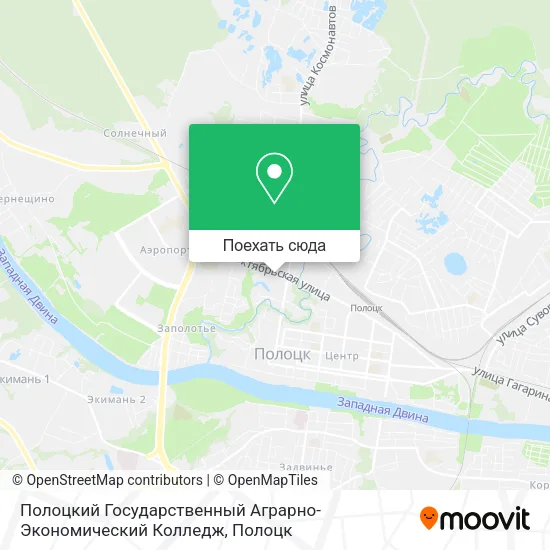 Карта Полоцкий Государственный Аграрно-Экономический Колледж