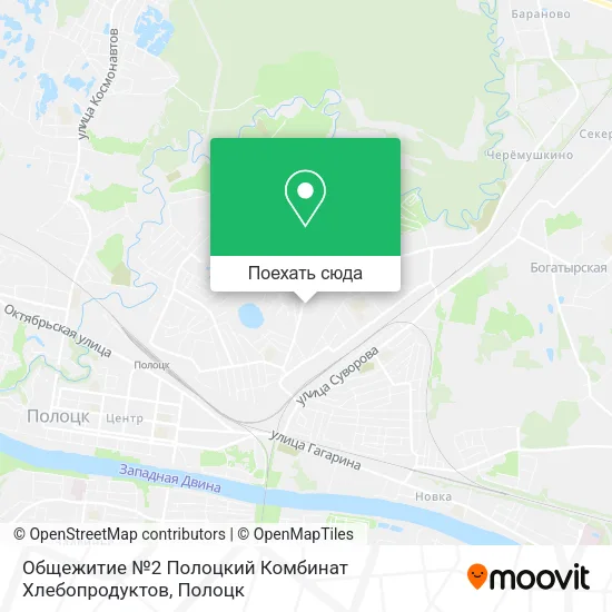 Карта Общежитие №2 Полоцкий Комбинат Хлебопродуктов