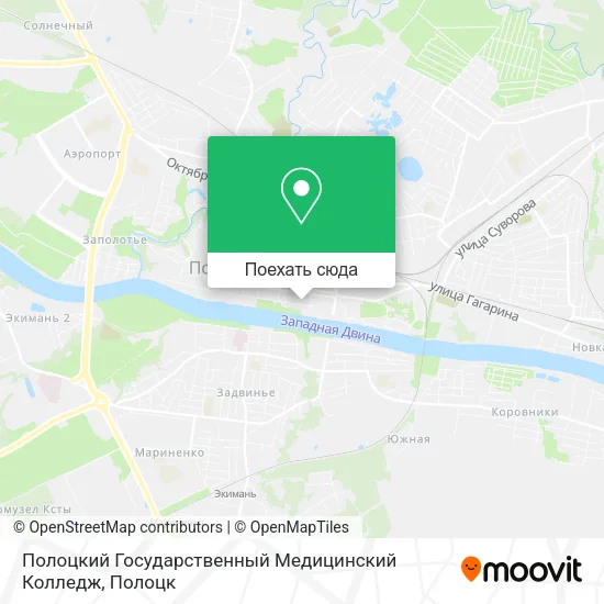 Карта Полоцкий Государственный Медицинский Колледж