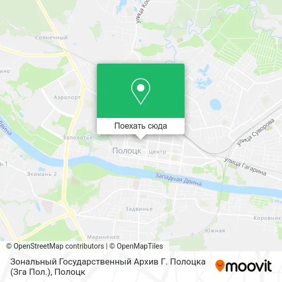 Карта Зональный Государственный Архив Г. Полоцка (Зга Пол.)