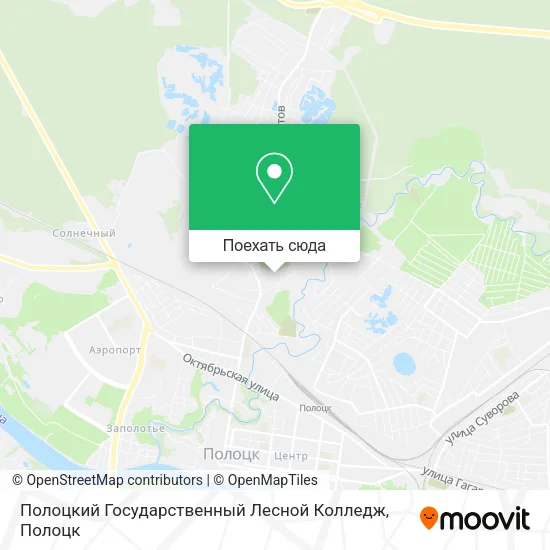 Карта Полоцкий Государственный Лесной Колледж