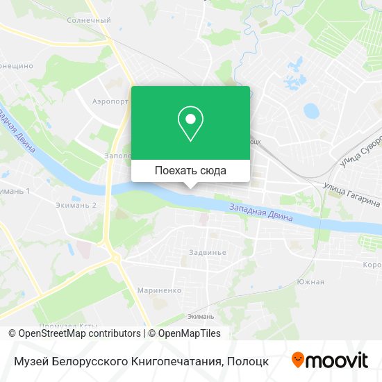 Карта Музей Белорусского Книгопечатания