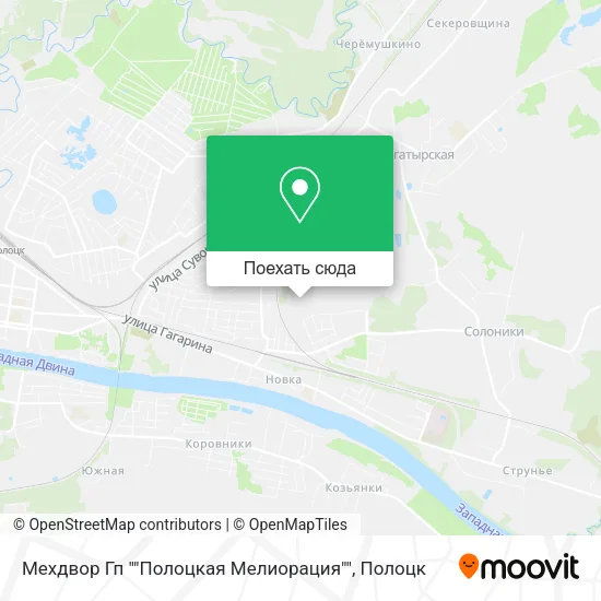 Карта Мехдвор Гп ""Полоцкая Мелиорация""