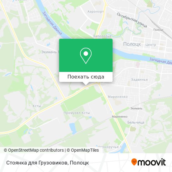 Карта Стоянка для Грузовиков