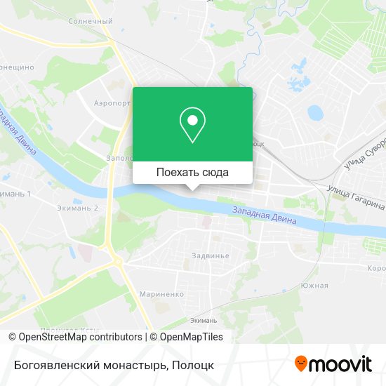 Карта Богоявленский монастырь