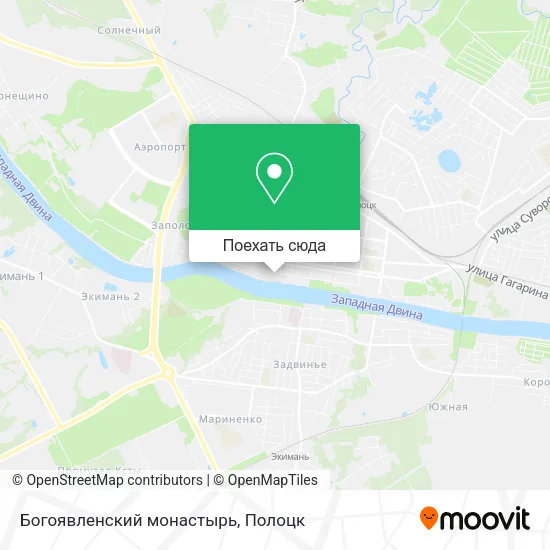 Карта Богоявленский монастырь