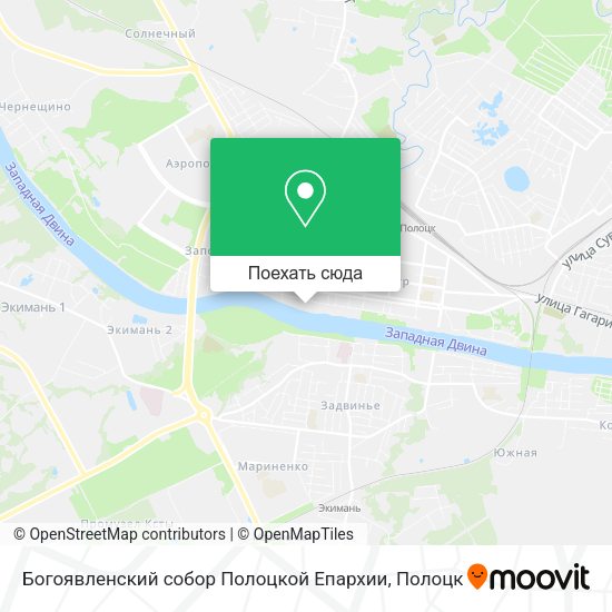 Карта Богоявленский собор Полоцкой Епархии