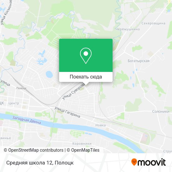 Карта Средняя школа 12