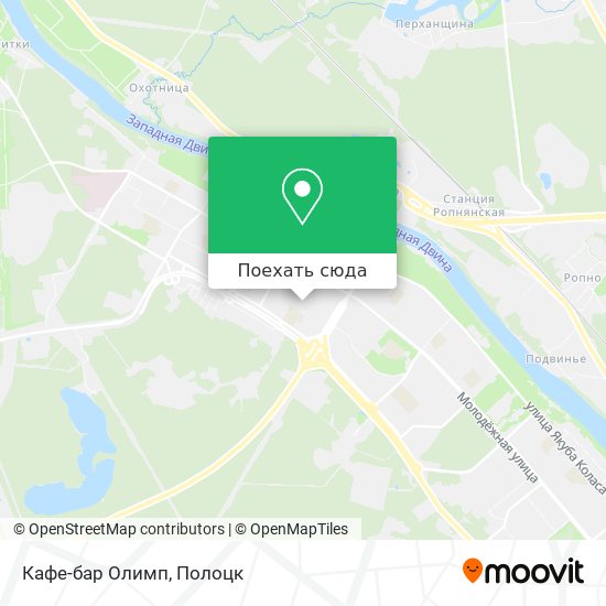 Карта Кафе-бар Олимп