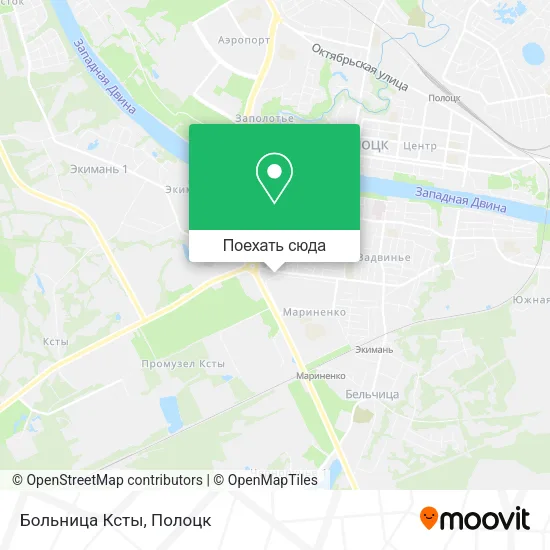Карта Больница Ксты