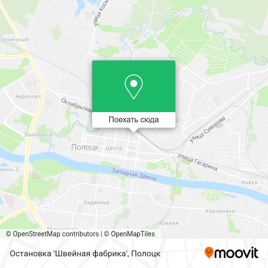 Карта Остановка 'Швейная фабрика'