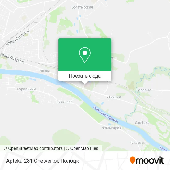 Карта Apteka 281 Chetvertoi