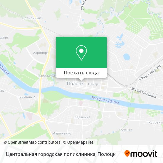 Карта Центральная городская поликлиника