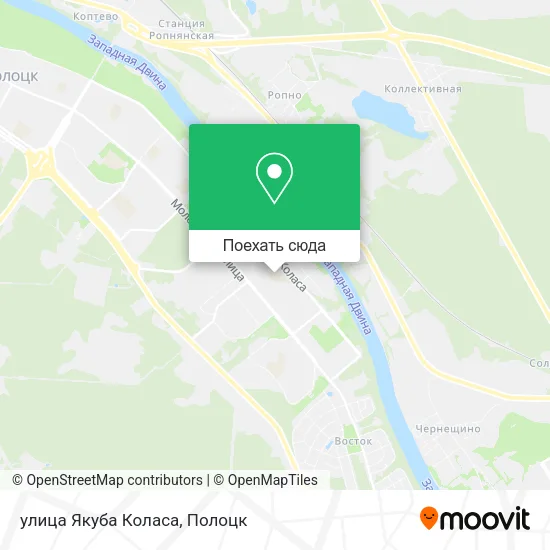 Карта улица Якуба Коласа