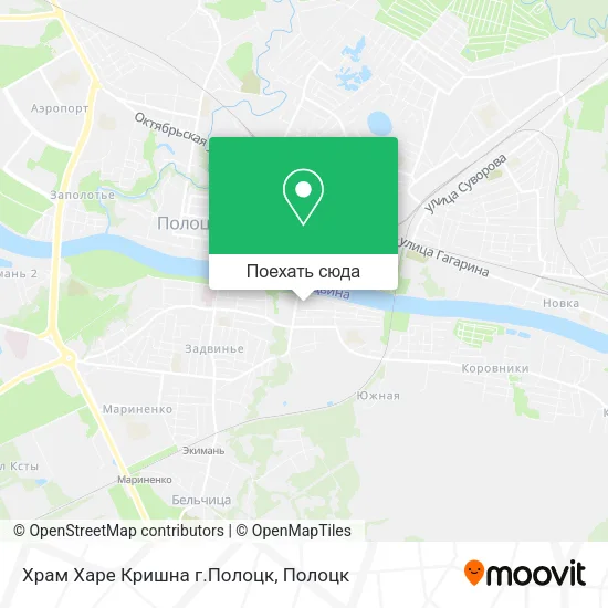 Карта Храм Харе Кришна г.Полоцк