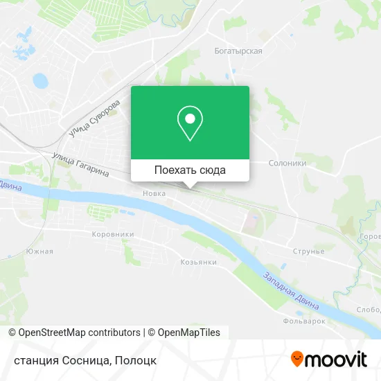 Карта станция Сосница