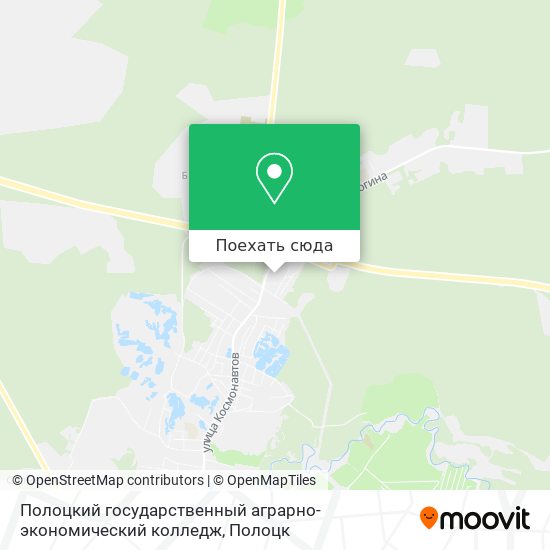 Карта Полоцкий государственный аграрно-экономический колледж