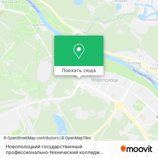 Карта Новополоцкий государственный профессионально-технический колледж строителей