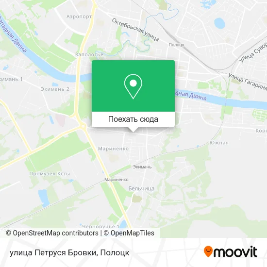 Карта улица Петруся Бровки