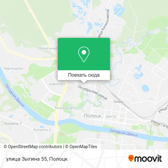 Карта улица Зыгина 55