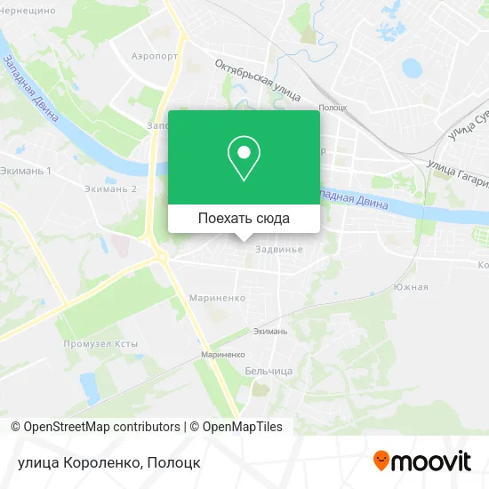 Карта улица Короленко