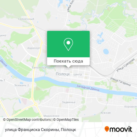 Карта улица Франциска Скорины