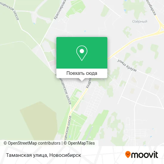 Карта Таманская улица