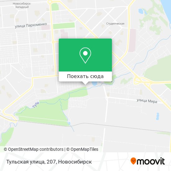 Карта Тульская улица, 207