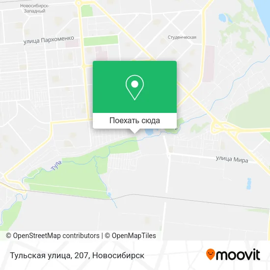 Карта Тульская улица, 207