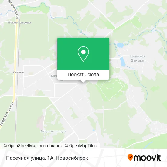 Карта Пасечная улица, 1А