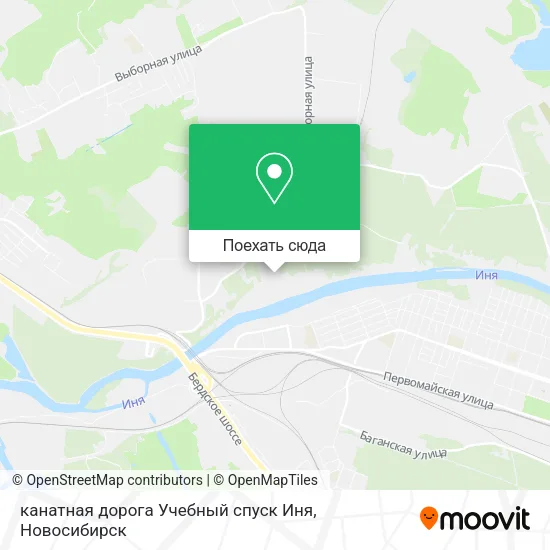 Карта канатная дорога Учебный спуск Иня