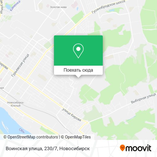 Карта Воинская улица, 230/7