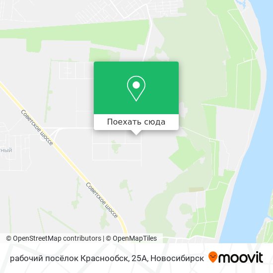 Карта рабочий посёлок Краснообск, 25А