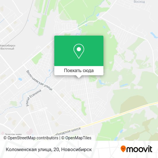 Карта Коломенская улица, 20