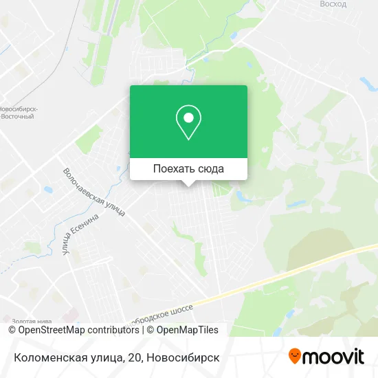 Карта Коломенская улица, 20