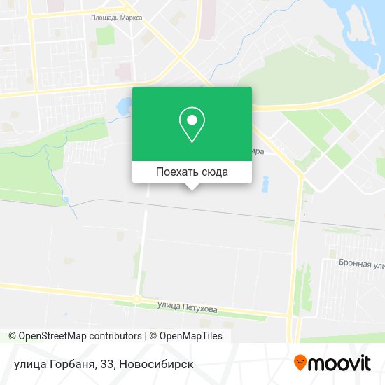 Карта улица Горбаня, 33