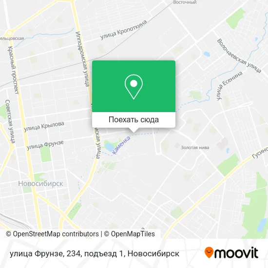 Карта улица Фрунзе, 234, подъезд 1