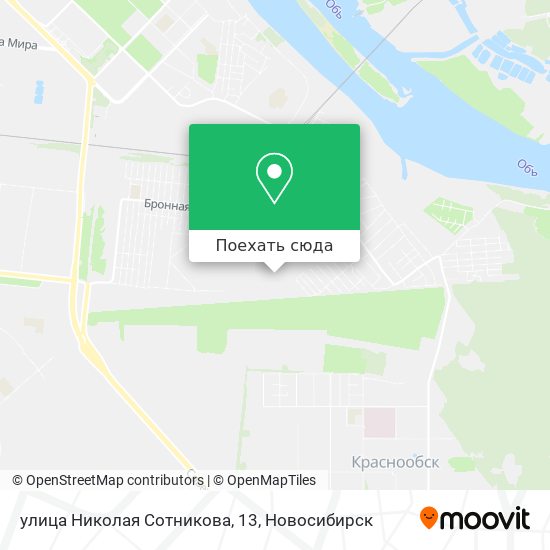 Карта улица Николая Сотникова, 13