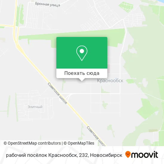 Карта рабочий посёлок Краснообск, 232
