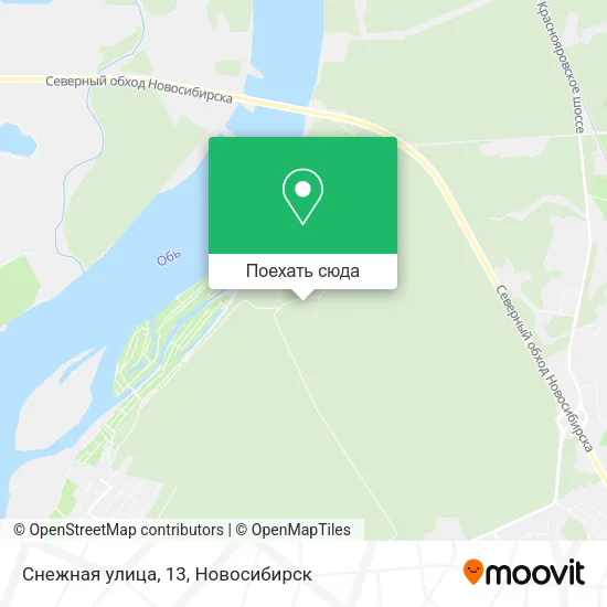 Карта Снежная улица, 13