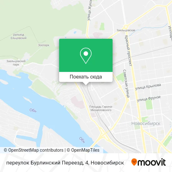 Карта переулок Бурлинский Переезд, 4