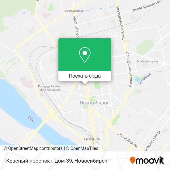 Карта Красный проспект, дом 39