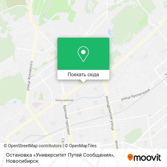 Карта Остановка «Университет Путей Сообщения»