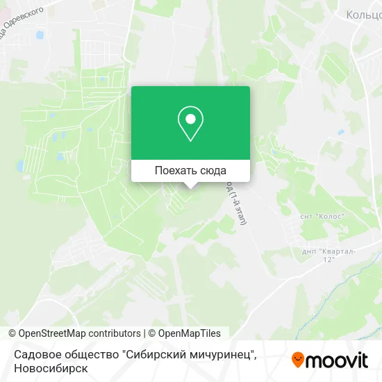 Карта Садовое общество "Сибирский мичуринец"