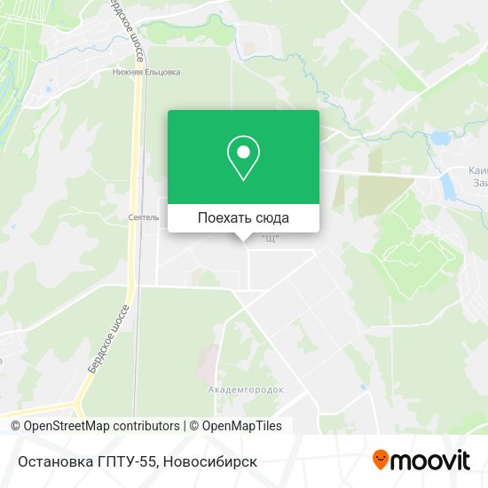 Карта Остановка ГПТУ-55
