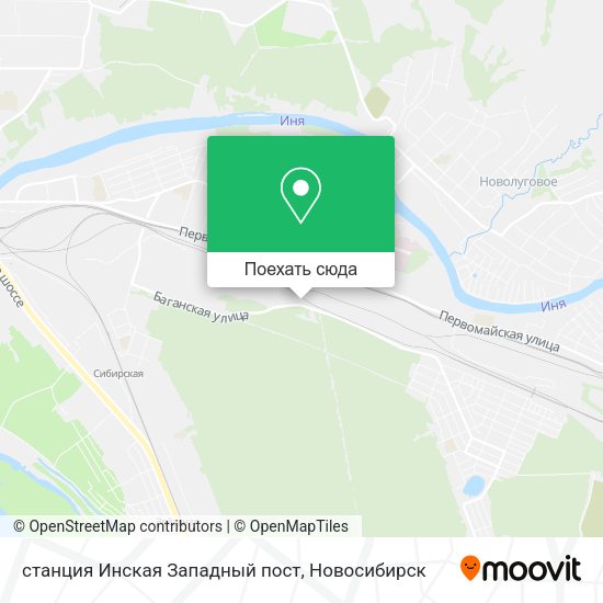 Карта станция Инская Западный пост