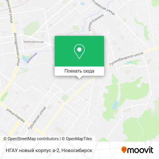 Карта НГАУ новый корпус а-2