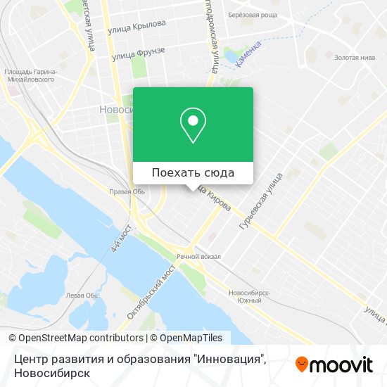 Карта Центр развития и образования "Инновация"