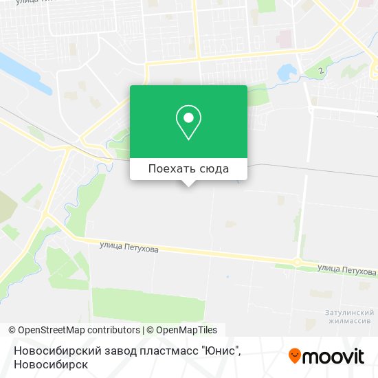 Карта Новосибирский завод пластмасс "Юнис"