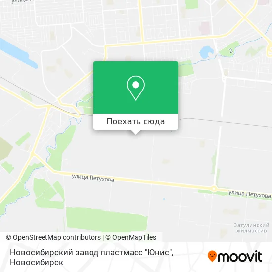 Карта Новосибирский завод пластмасс "Юнис"